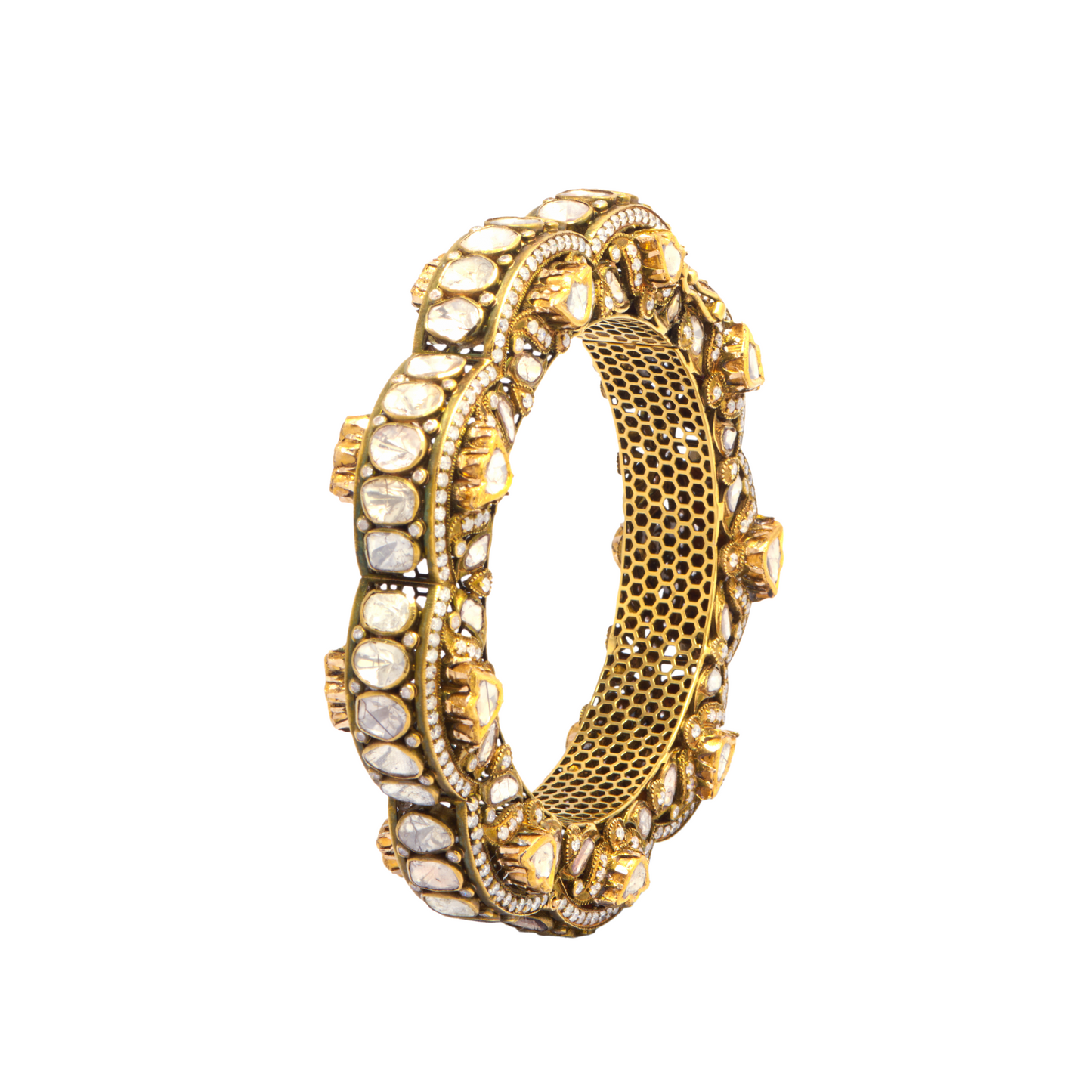 Polki and Gold Bangle