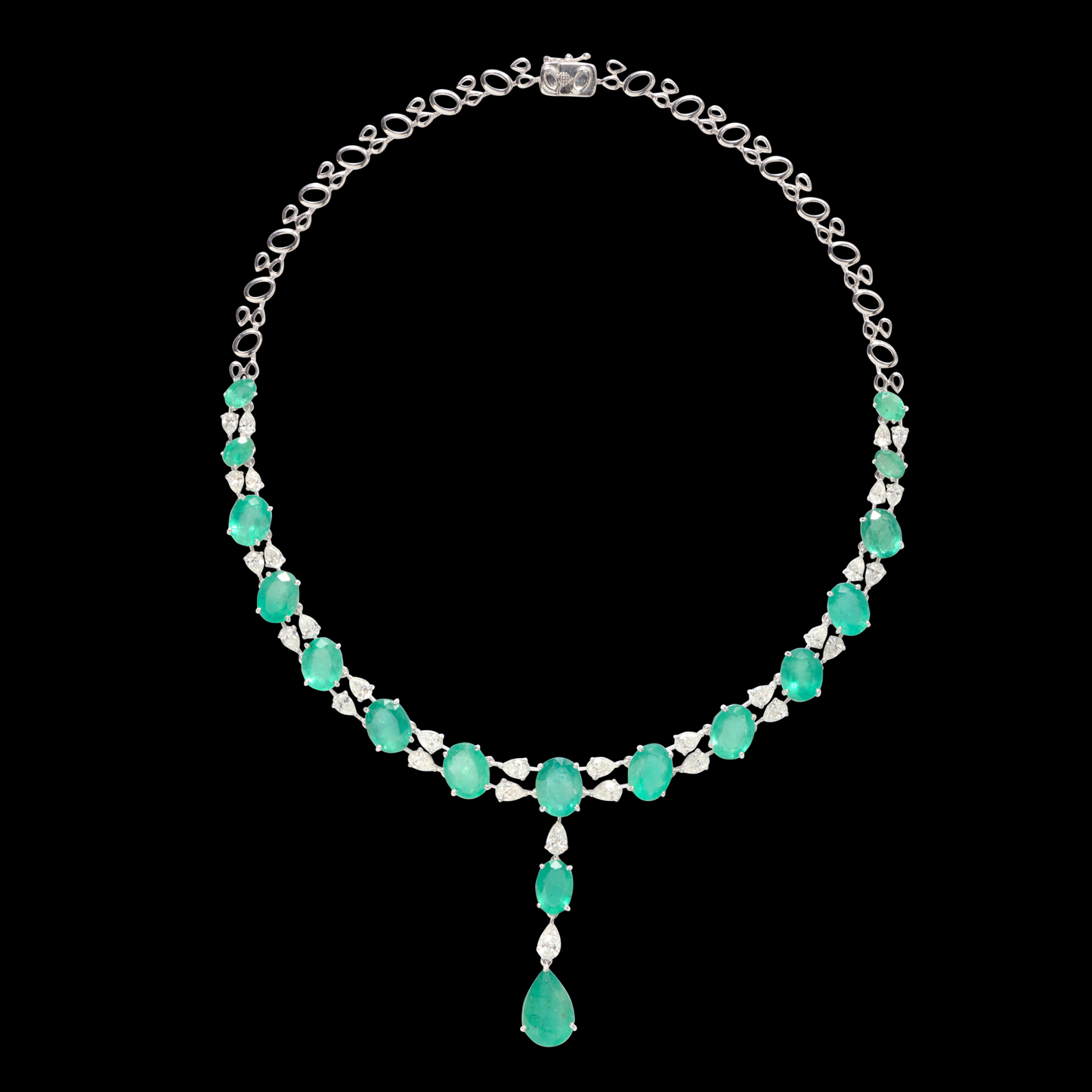Diamond and Emerald Necklace