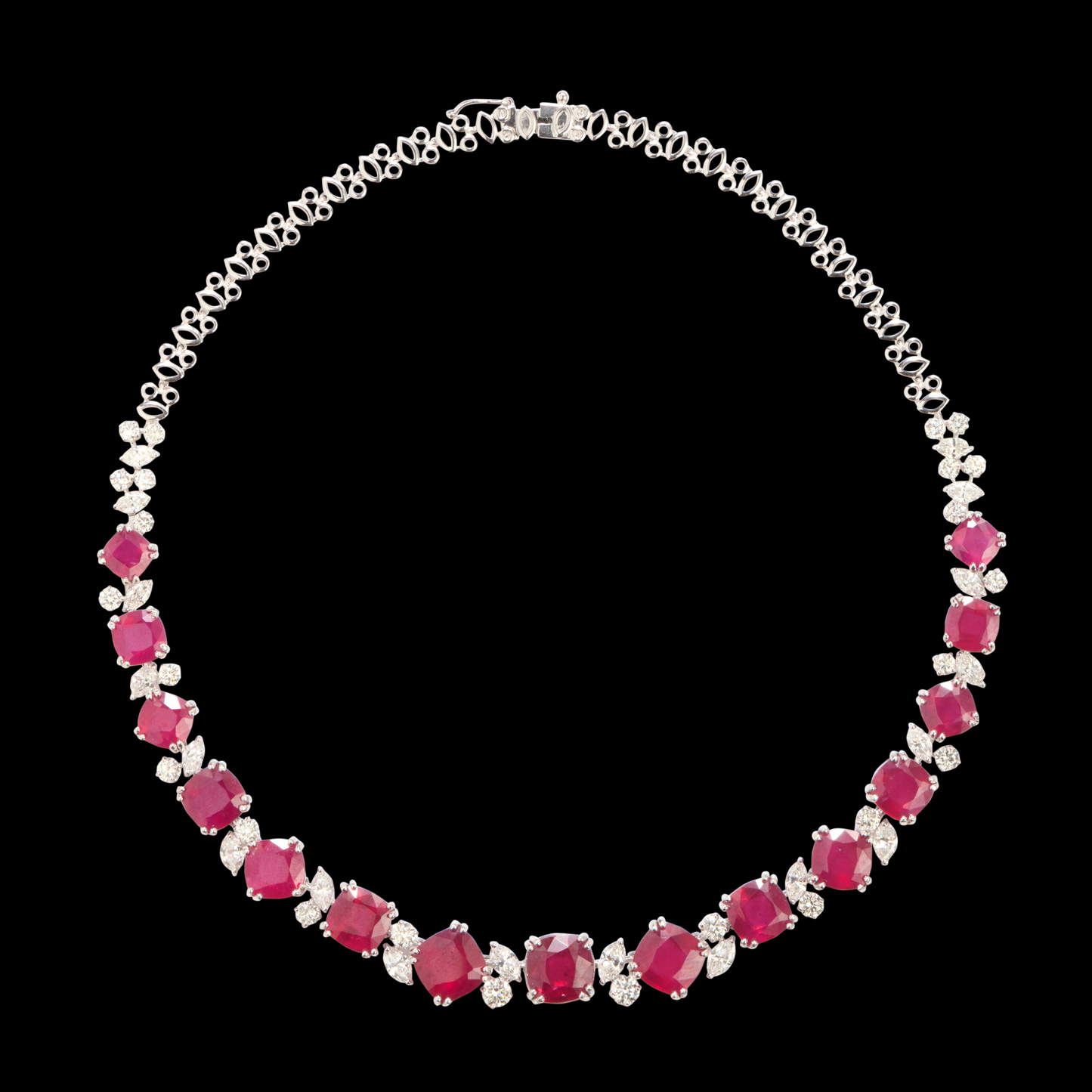Diamond and Ruby Necklace