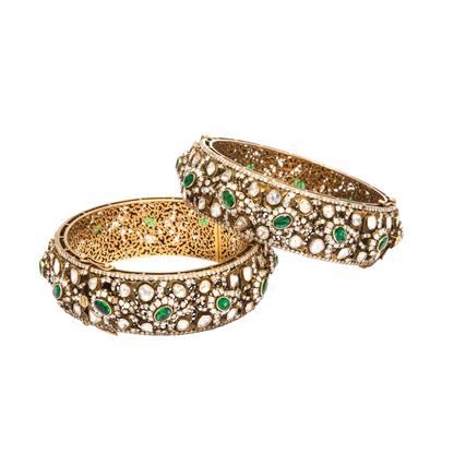 Polki and Gold Bangle Bracelet