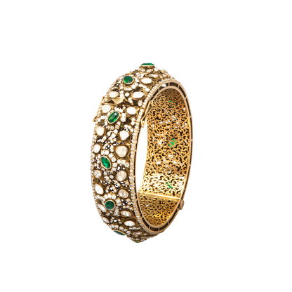 Polki and Gold Bangle Bracelet
