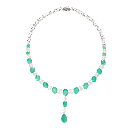 Diamond and Emerald Necklace