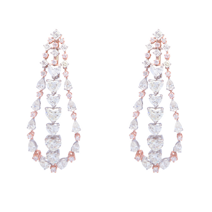 Dual Tone Assorted Cut Diamond Necklace