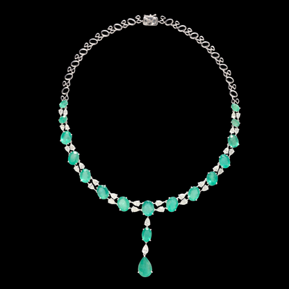 Diamond and Emerald Necklace