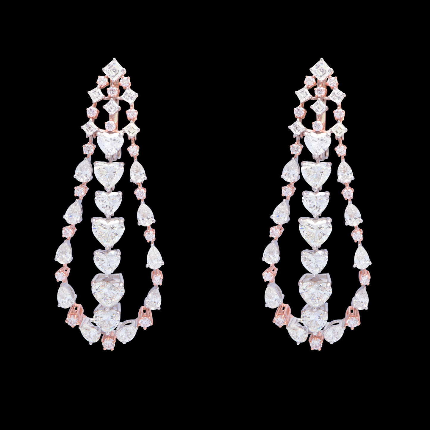 Dual Tone Assorted Cut Diamond Necklace